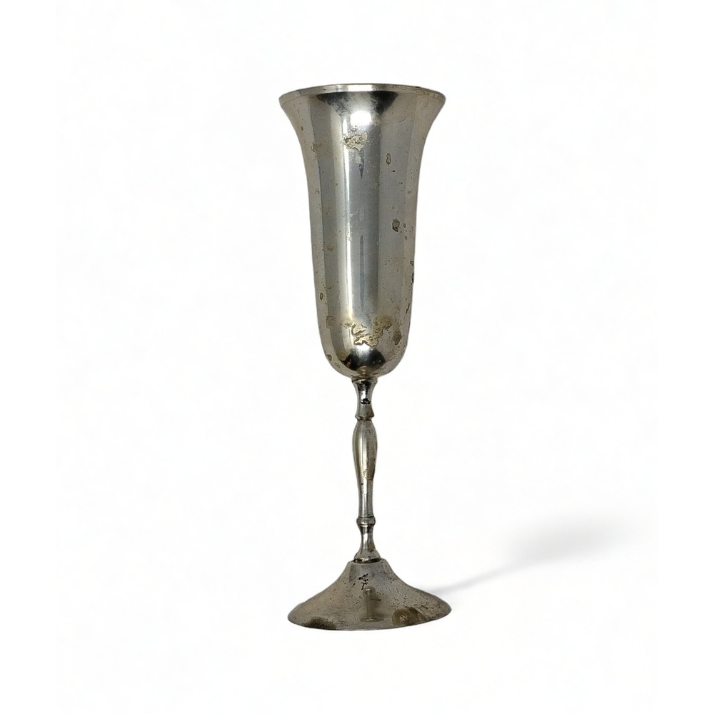 Intl Silver Co. Wine Goblet Chalice Silver Plated Barware Traditional 8.75